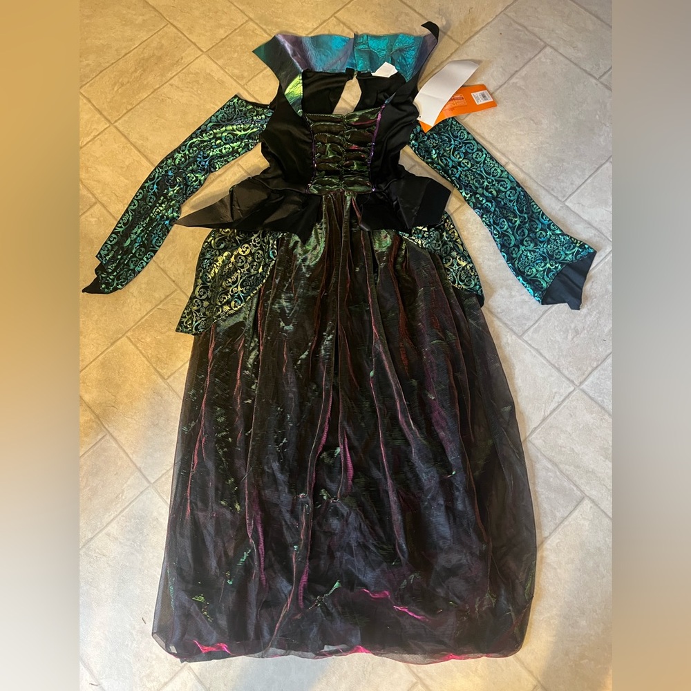 Vampire costume dress. Adult small. Black, green, pink.